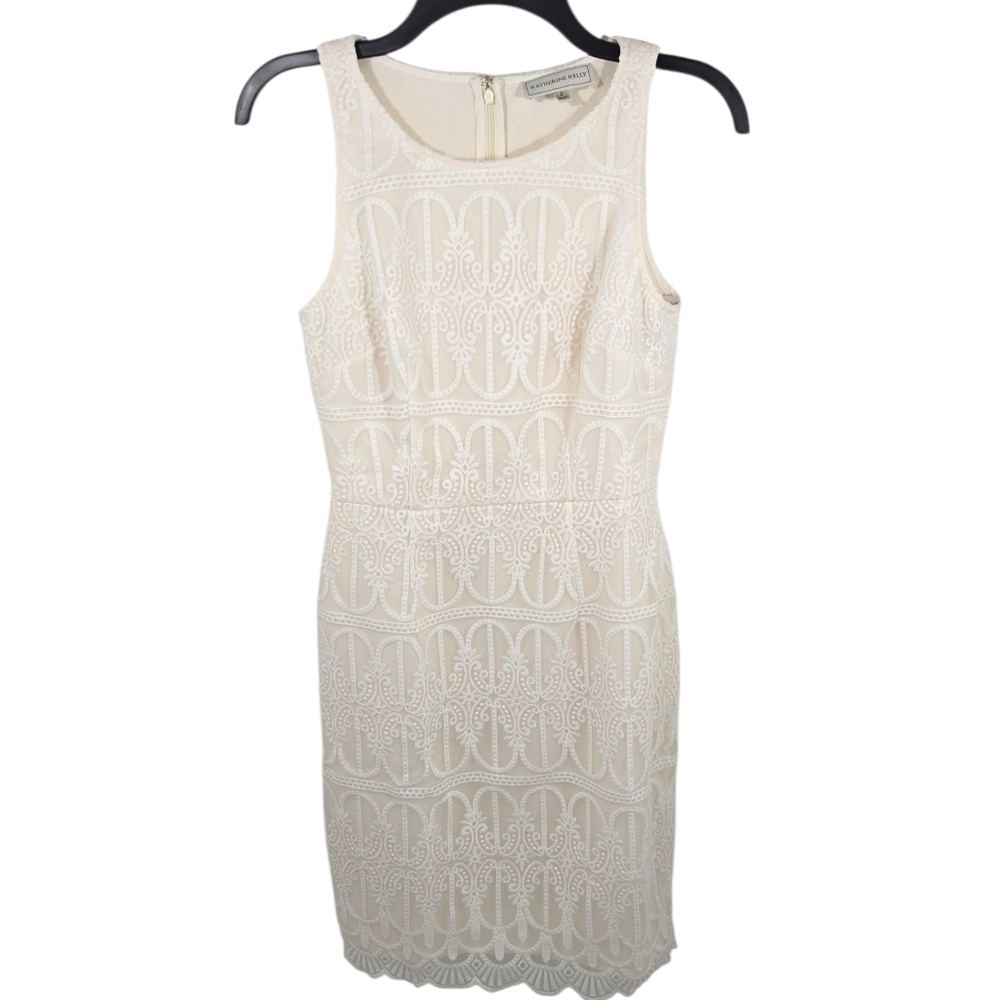 {Katherine Kelly} NWT Drea Off White Lace Dress - Size 2 - Picture 3 of 15